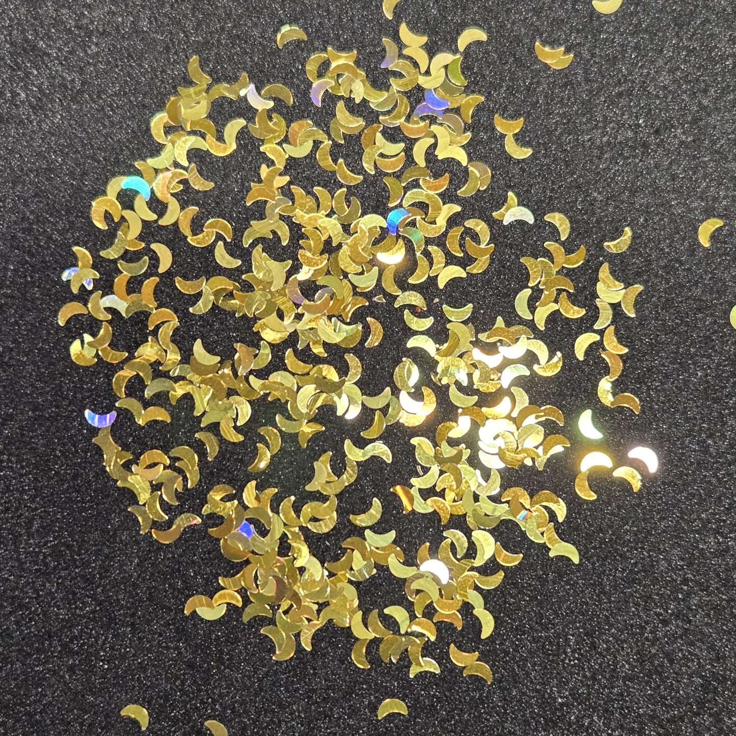 Accent Glitter - Crescent Moon (Holographic Gold)