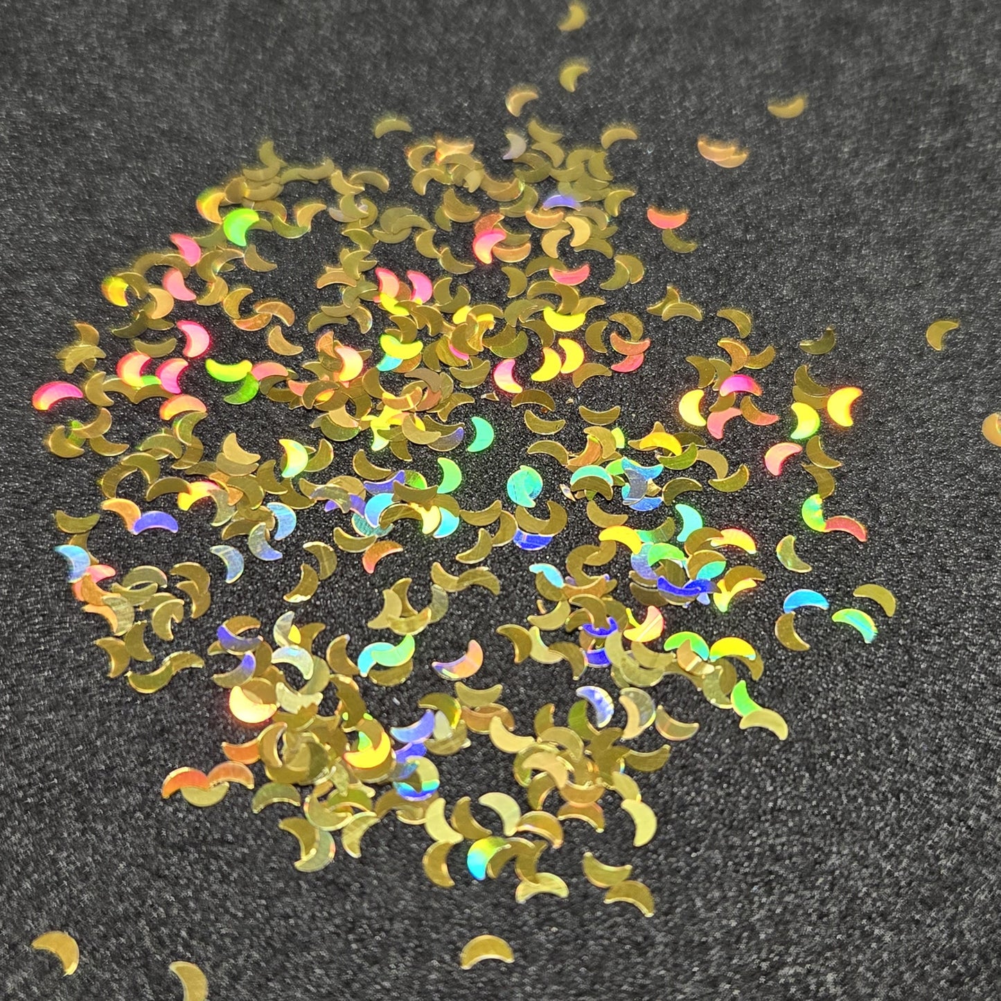 Accent Glitter - Crescent Moon (Holographic Gold)