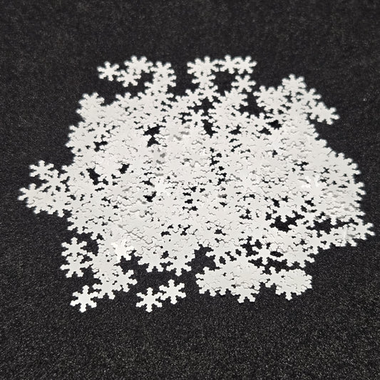 Accent Glitter - Snowflake (White)