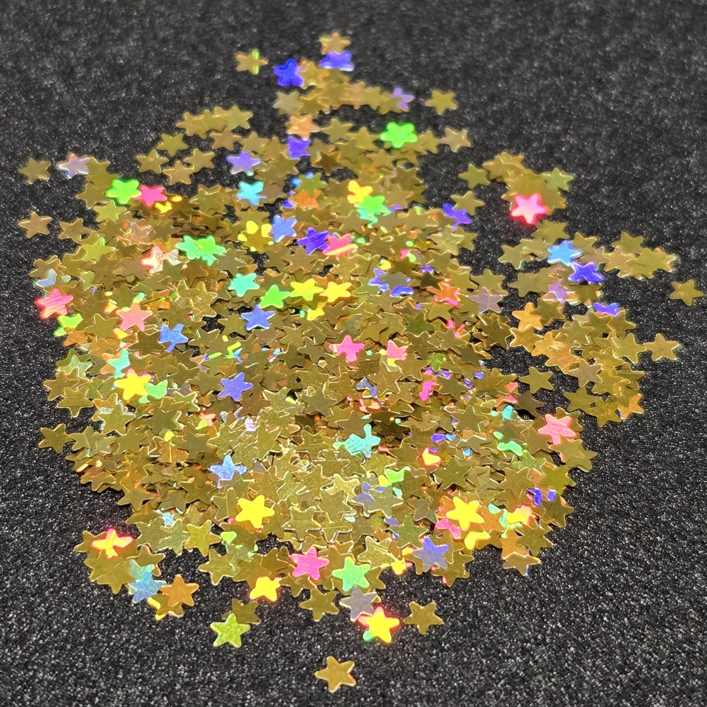 Accent Glitter - Stars (Holographic Gold)